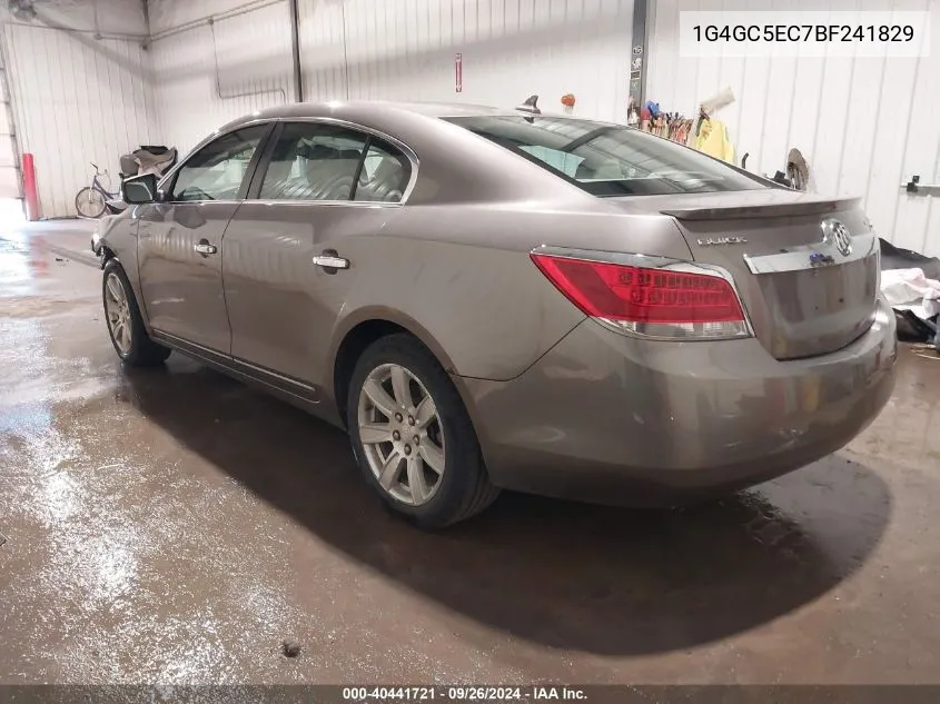 2011 Buick Lacrosse Cxl VIN: 1G4GC5EC7BF241829 Lot: 40441721