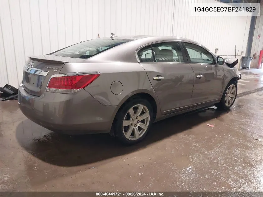 2011 Buick Lacrosse Cxl VIN: 1G4GC5EC7BF241829 Lot: 40441721