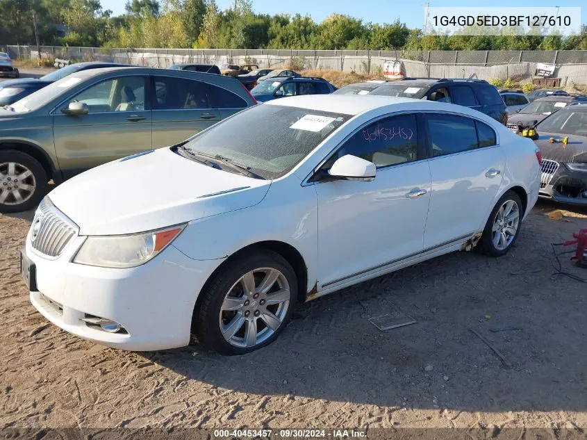 1G4GD5ED3BF127610 2011 Buick Lacrosse Cxl