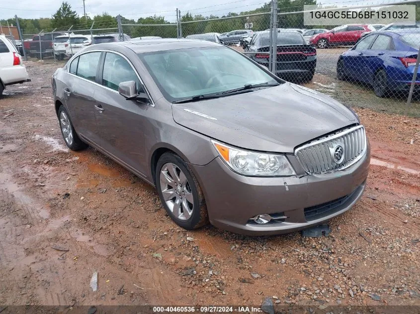 1G4GC5ED6BF151032 2011 Buick Lacrosse Cxl