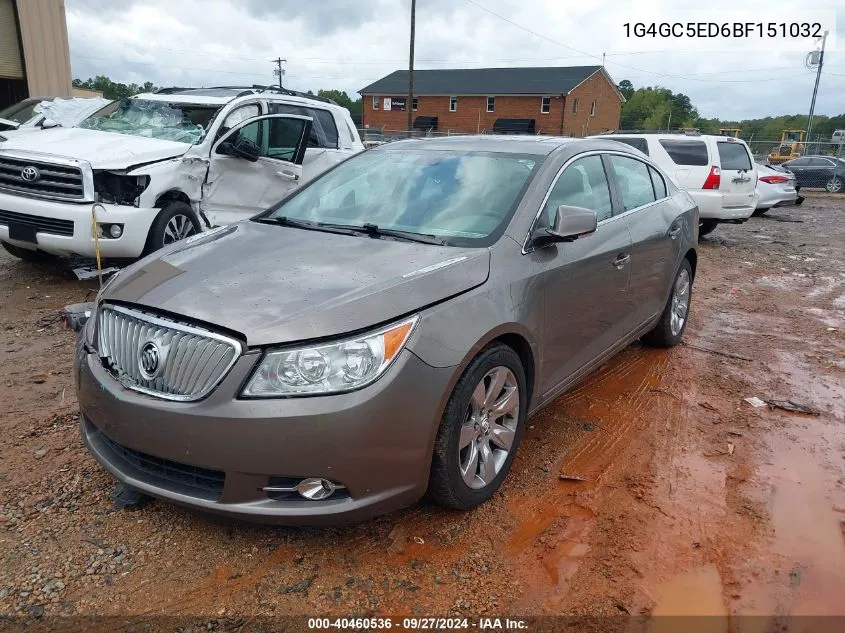 1G4GC5ED6BF151032 2011 Buick Lacrosse Cxl