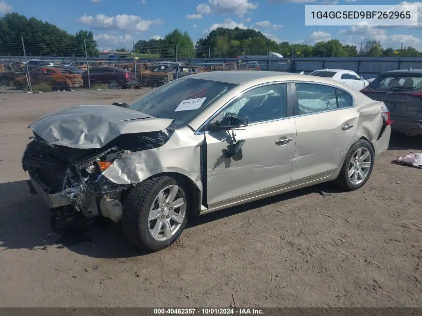 1G4GC5ED9BF262965 2011 Buick Lacrosse Cxl