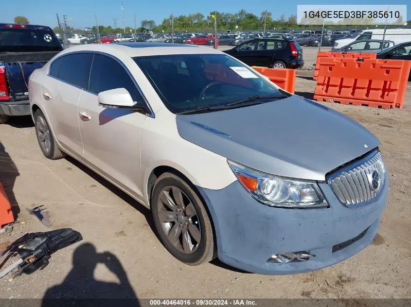 1G4GE5ED3BF385610 2011 Buick Lacrosse Cxs