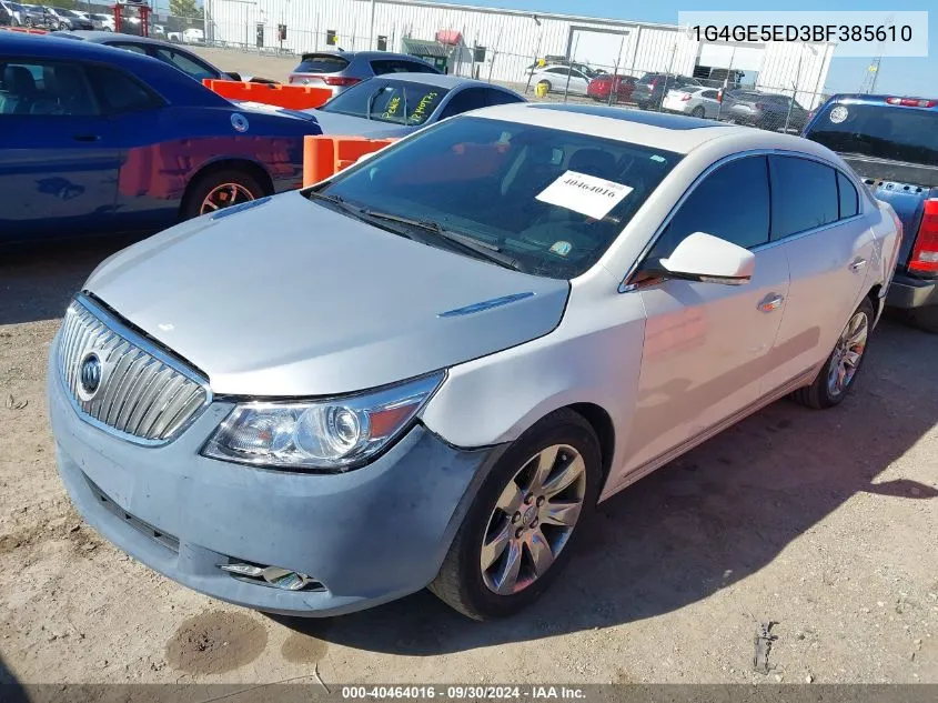 2011 Buick Lacrosse Cxs VIN: 1G4GE5ED3BF385610 Lot: 40464016