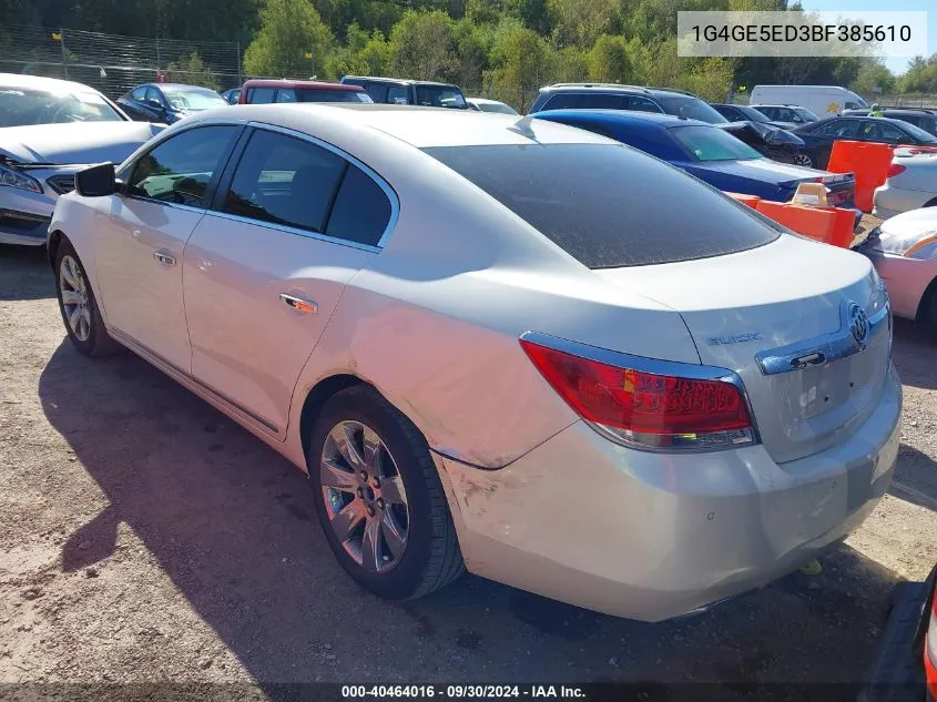 1G4GE5ED3BF385610 2011 Buick Lacrosse Cxs