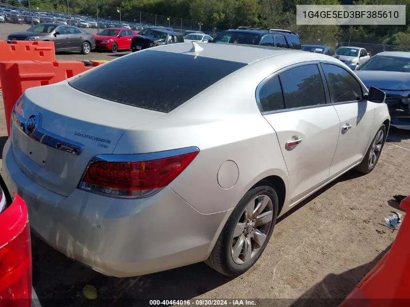 2011 Buick Lacrosse Cxs VIN: 1G4GE5ED3BF385610 Lot: 40464016