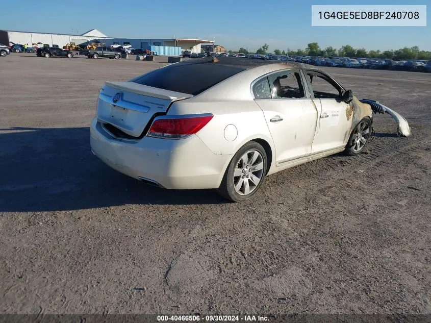 2011 Buick Lacrosse Cxs VIN: 1G4GE5ED8BF240708 Lot: 40466506