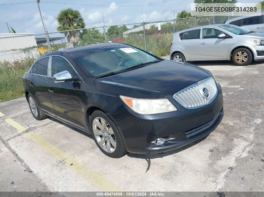 1G4GE5ED0BF314283 2011 Buick Lacrosse Cxs