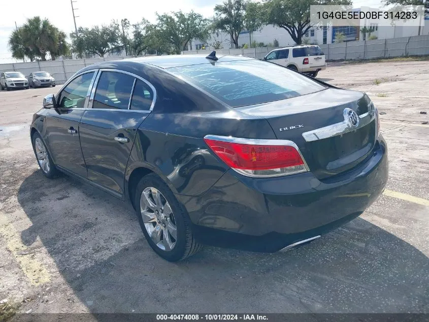 1G4GE5ED0BF314283 2011 Buick Lacrosse Cxs