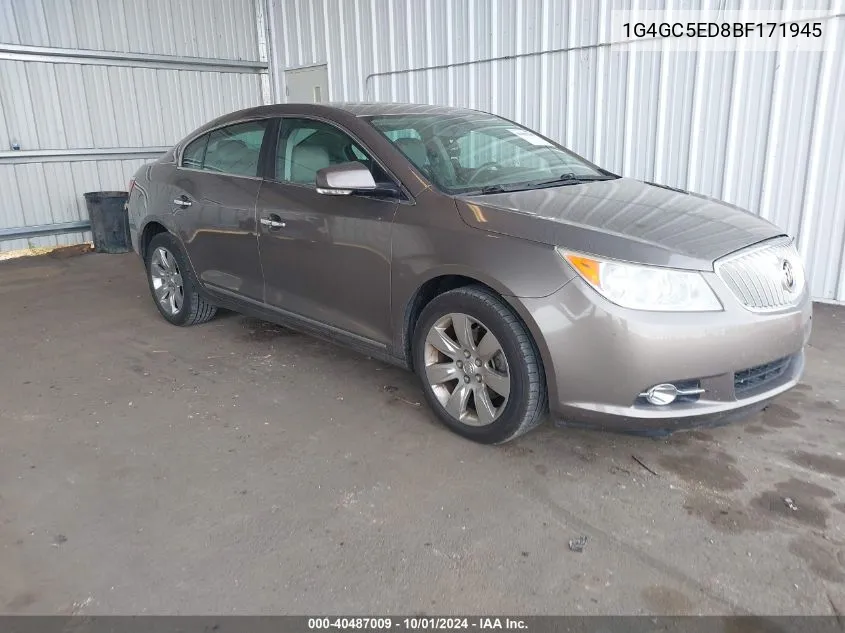 1G4GC5ED8BF171945 2011 Buick Lacrosse Cxl