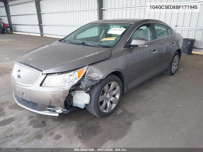 1G4GC5ED8BF171945 2011 Buick Lacrosse Cxl