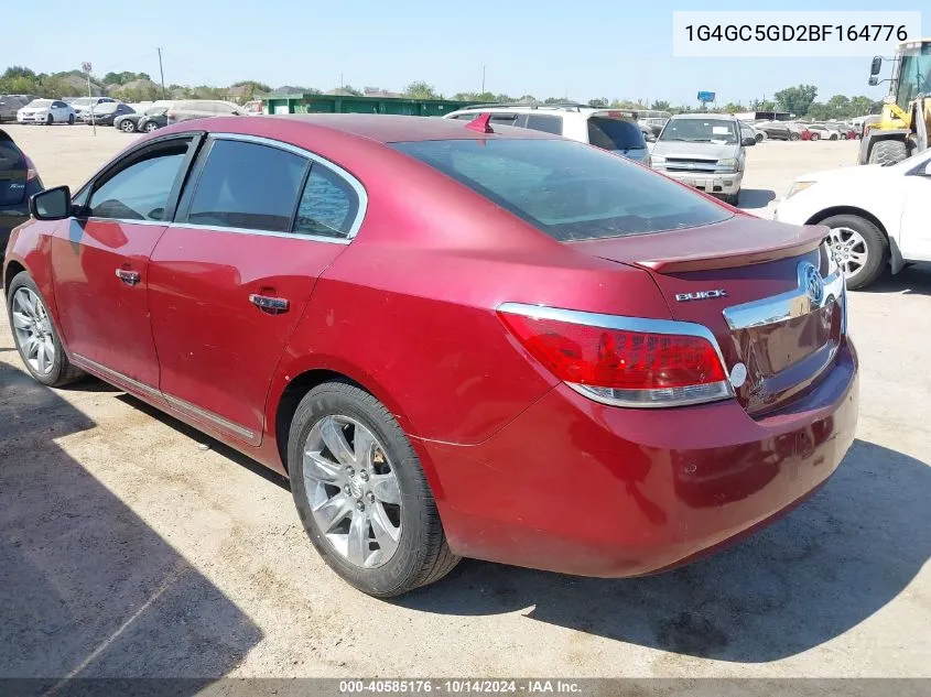 2011 Buick Lacrosse Cxl VIN: 1G4GC5GD2BF164776 Lot: 40585176