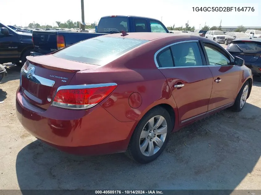 2011 Buick Lacrosse Cxl VIN: 1G4GC5GD2BF164776 Lot: 40585176