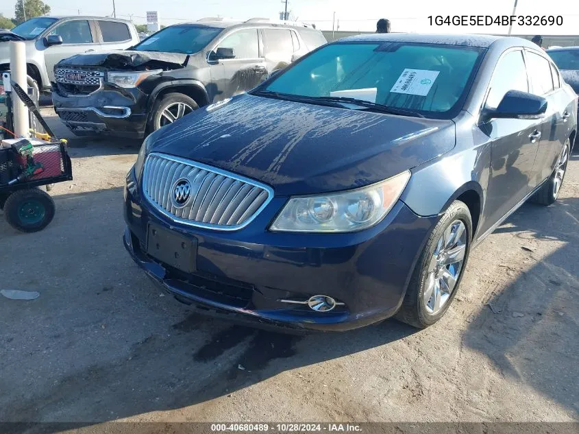 2011 Buick Lacrosse Cxs VIN: 1G4GE5ED4BF332690 Lot: 40680489