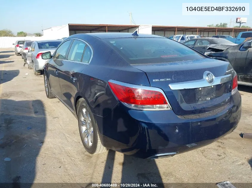 2011 Buick Lacrosse Cxs VIN: 1G4GE5ED4BF332690 Lot: 40680489