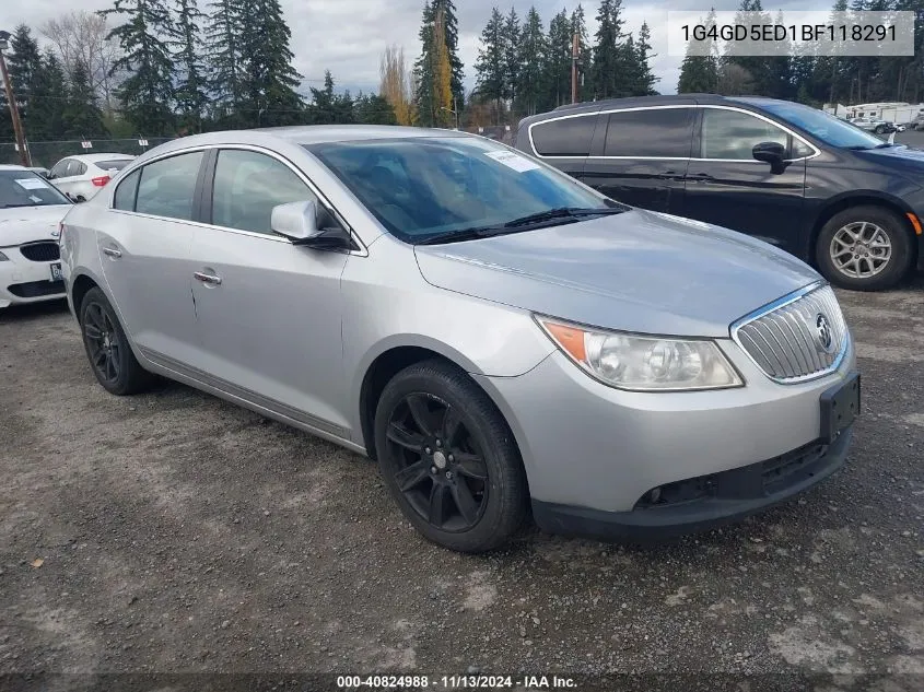 2011 Buick Lacrosse Cxl VIN: 1G4GD5ED1BF118291 Lot: 40824988