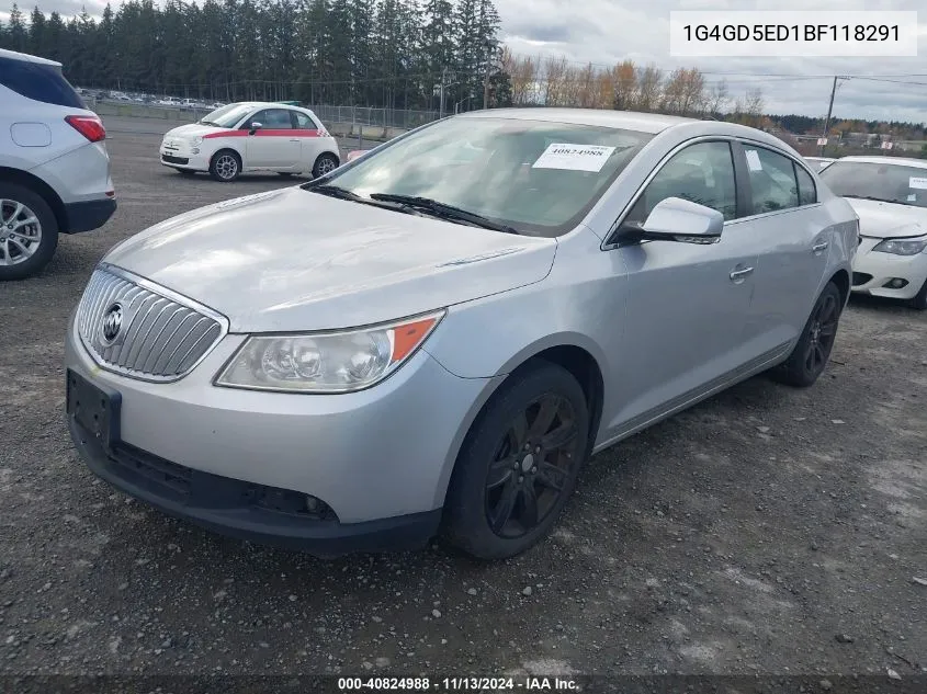 2011 Buick Lacrosse Cxl VIN: 1G4GD5ED1BF118291 Lot: 40824988