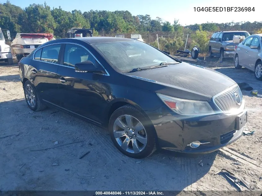 1G4GE5ED1BF236984 2011 Buick Lacrosse Cxs