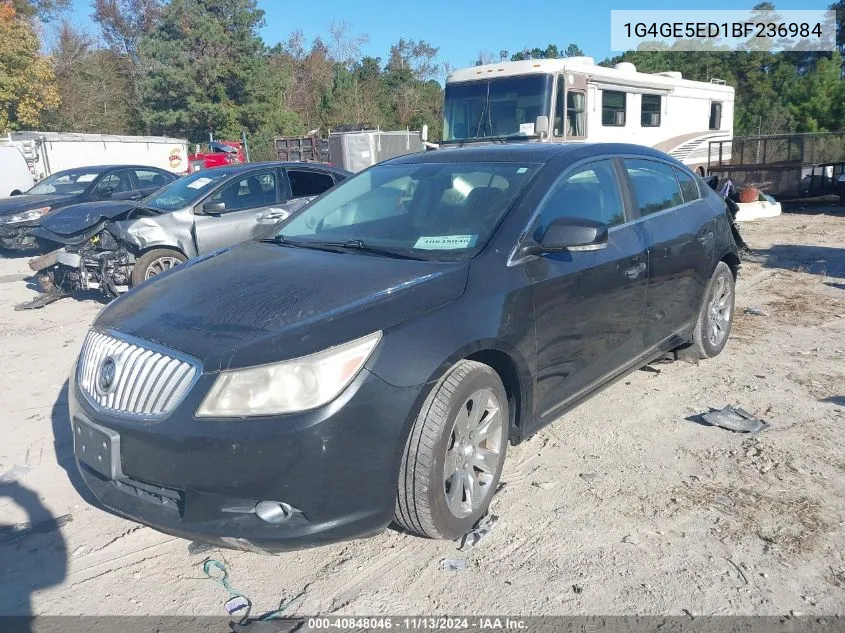 1G4GE5ED1BF236984 2011 Buick Lacrosse Cxs