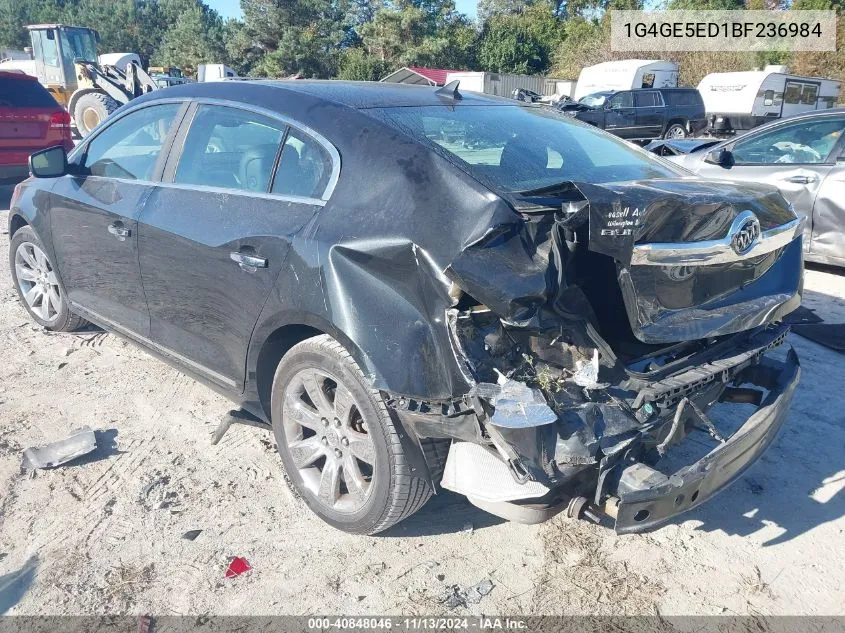 1G4GE5ED1BF236984 2011 Buick Lacrosse Cxs