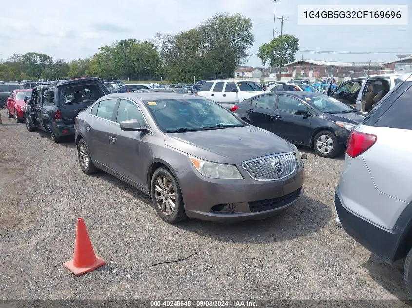 2012 Buick Lacrosse Convenience Group VIN: 1G4GB5G32CF169696 Lot: 40248648