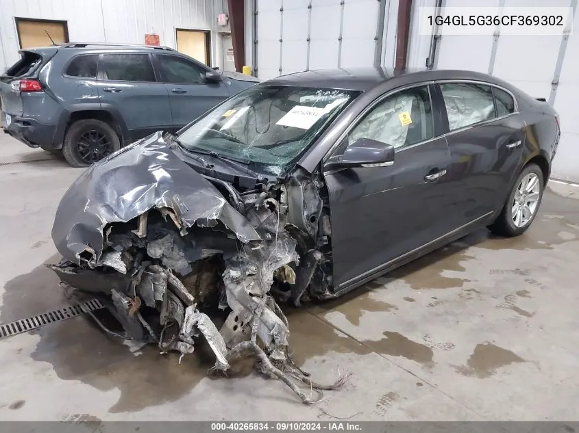 2012 Buick Lacrosse Leather Group VIN: 1G4GL5G36CF369302 Lot: 40265834