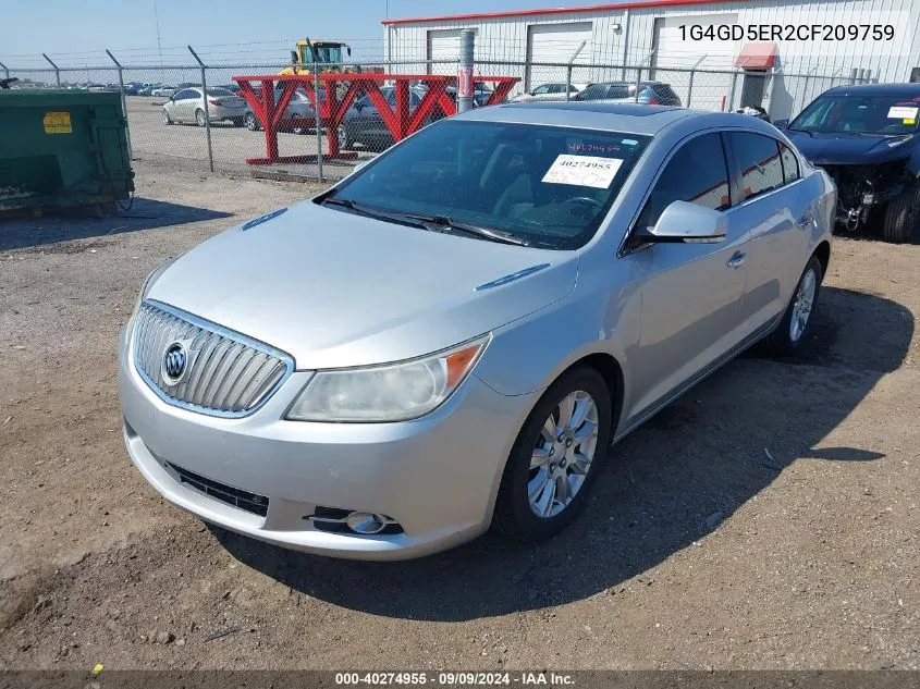 2012 Buick Lacrosse Premium 1 Group VIN: 1G4GD5ER2CF209759 Lot: 40274955