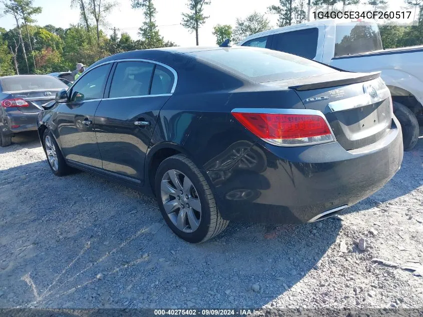 2012 Buick Lacrosse Leather Group VIN: 1G4GC5E34CF260517 Lot: 40275402