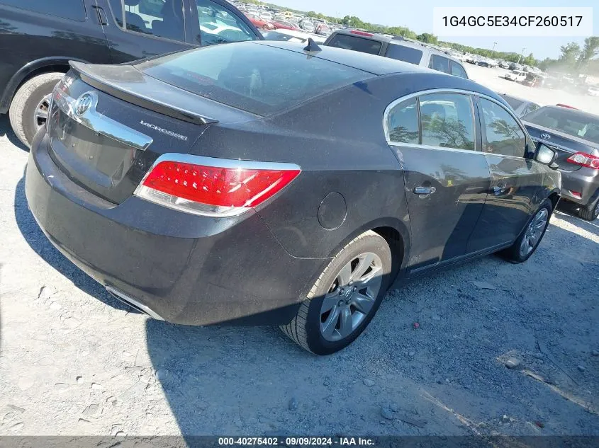 2012 Buick Lacrosse Leather Group VIN: 1G4GC5E34CF260517 Lot: 40275402