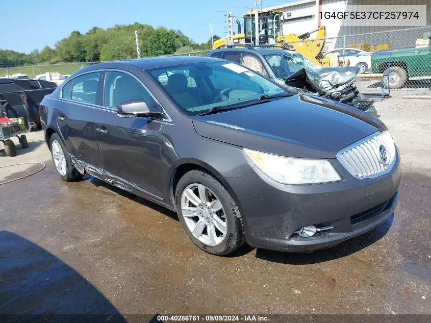 2012 Buick Lacrosse Premium 2 Group VIN: 1G4GF5E37CF257974 Lot: 40286761