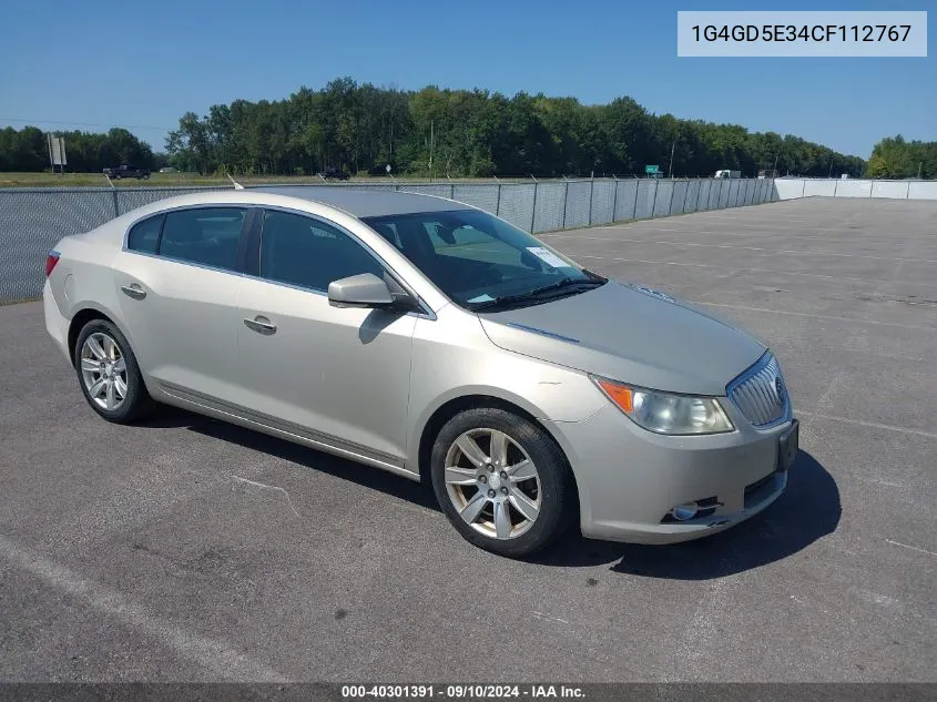 2012 Buick Lacrosse Premium 1 Group VIN: 1G4GD5E34CF112767 Lot: 40301391