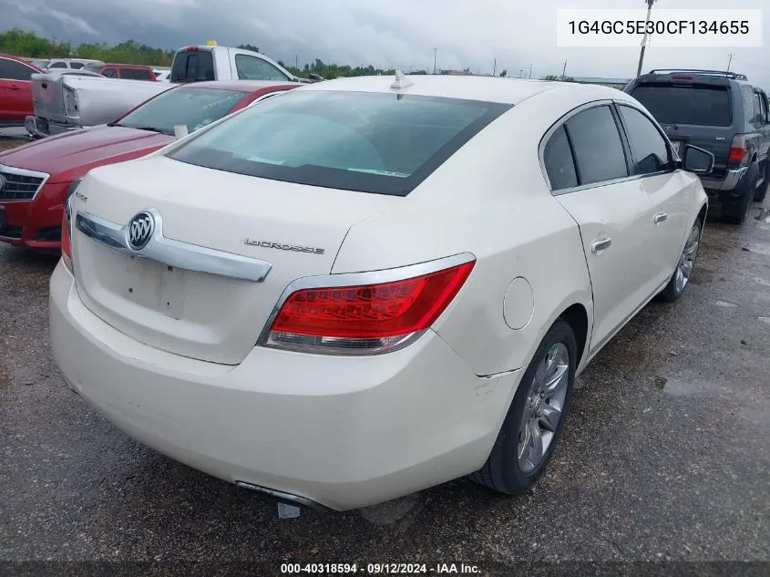 2012 Buick Lacrosse Leather Group VIN: 1G4GC5E30CF134655 Lot: 40318594