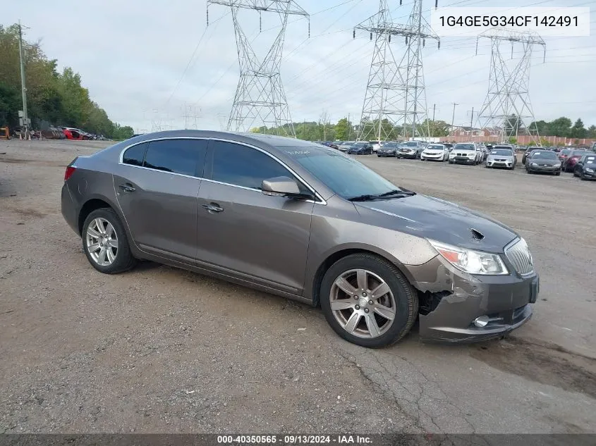 2012 Buick Lacrosse Premium 1 Group VIN: 1G4GE5G34CF142491 Lot: 40350565