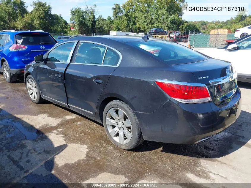 1G4GD5E34CF187310 2012 Buick Lacrosse Premium 1 Group