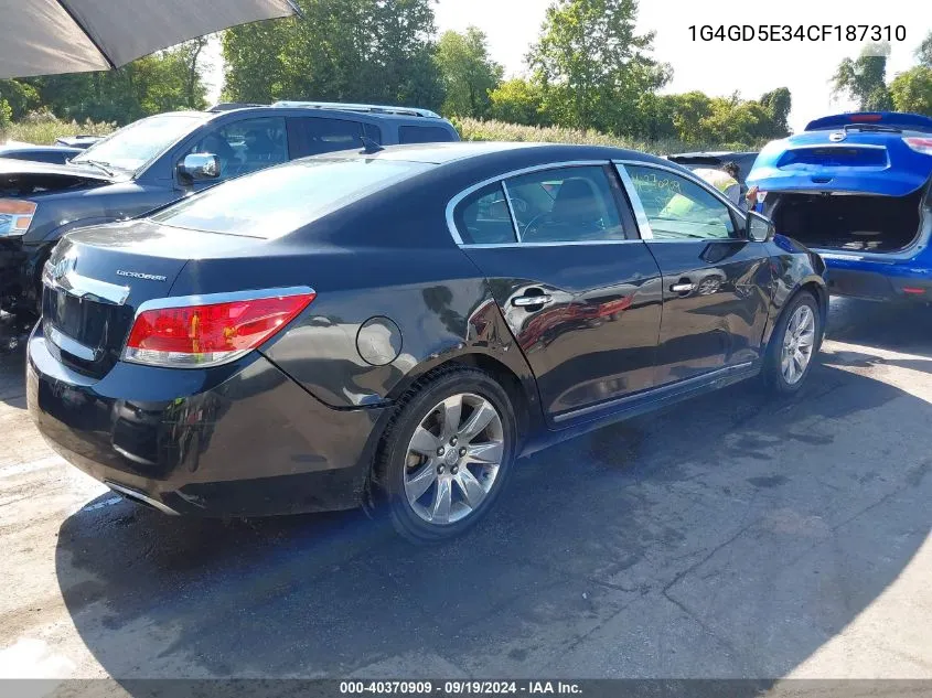 1G4GD5E34CF187310 2012 Buick Lacrosse Premium 1 Group