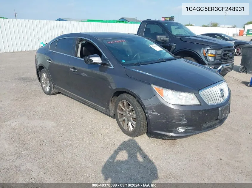 2012 Buick Lacrosse Leather Group VIN: 1G4GC5ER3CF248931 Lot: 40378599