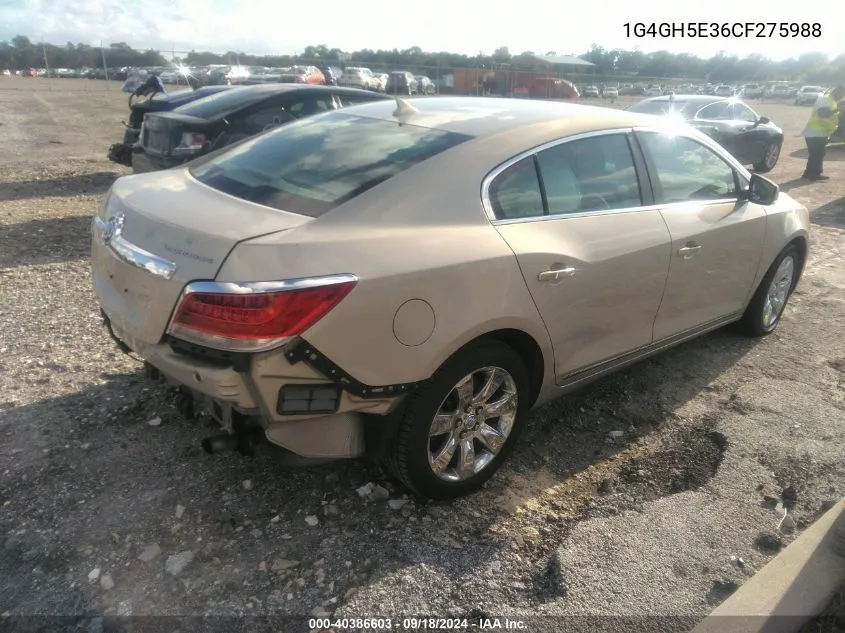 1G4GH5E36CF275988 2012 Buick Lacrosse Premium 3 Group