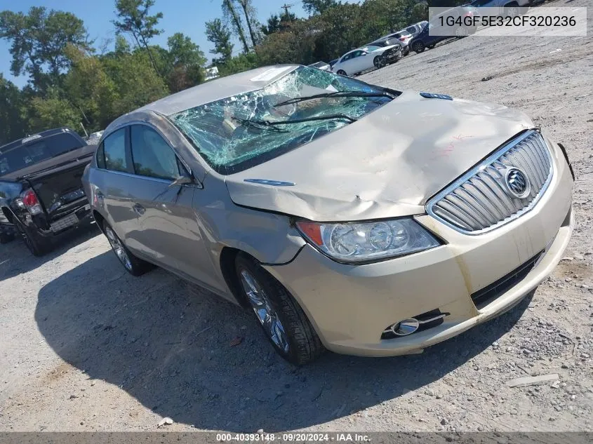 1G4GF5E32CF320236 2012 Buick Lacrosse Premium 2 Group