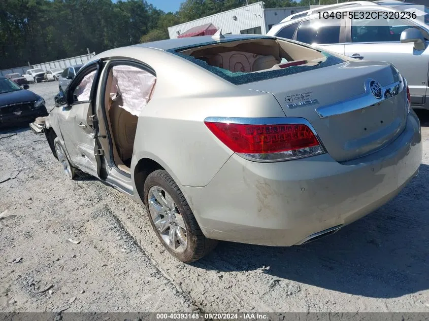 2012 Buick Lacrosse Premium 2 Group VIN: 1G4GF5E32CF320236 Lot: 40393148