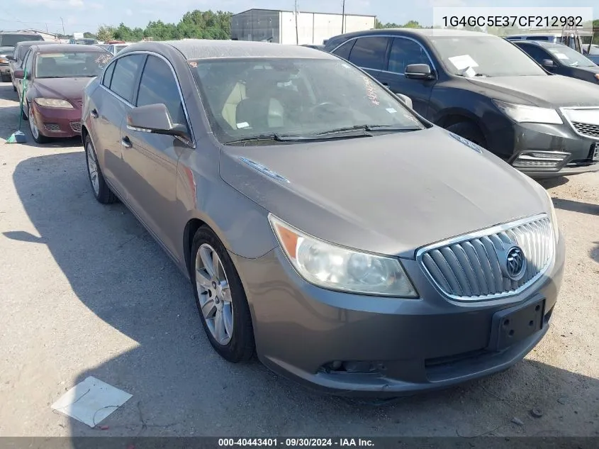 2012 Buick Lacrosse Leather Group VIN: 1G4GC5E37CF212932 Lot: 40443401