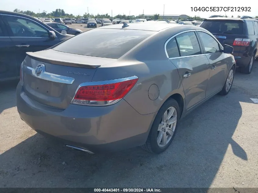 1G4GC5E37CF212932 2012 Buick Lacrosse Leather Group