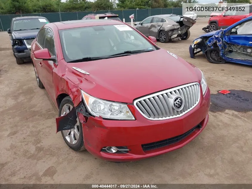 2012 Buick Lacrosse Premium 1 Group VIN: 1G4GD5E37CF349852 Lot: 40444017