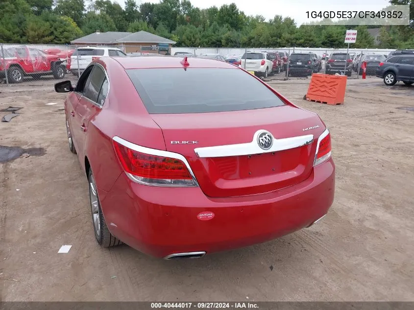 2012 Buick Lacrosse Premium 1 Group VIN: 1G4GD5E37CF349852 Lot: 40444017