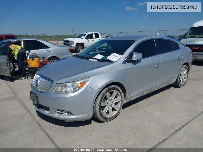 1G4GF5E35CF258492 2012 Buick Lacrosse Premium 2 Group