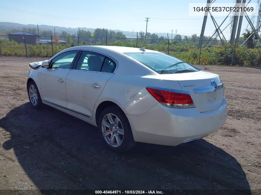 1G4GF5E37CF221069 2012 Buick Lacrosse Premium 2 Group