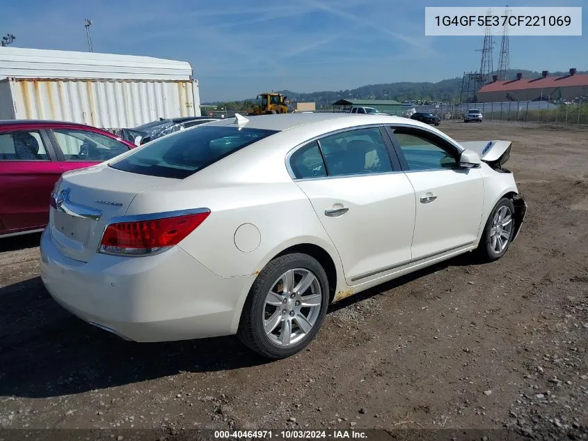 1G4GF5E37CF221069 2012 Buick Lacrosse Premium 2 Group