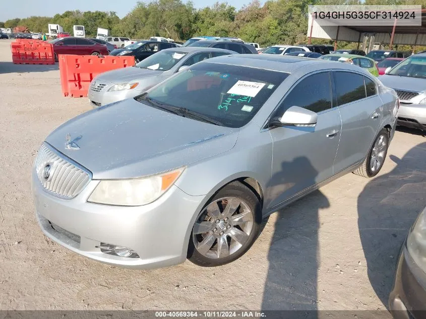 2012 Buick Lacrosse Premium 3 Group VIN: 1G4GH5G35CF314924 Lot: 40569364