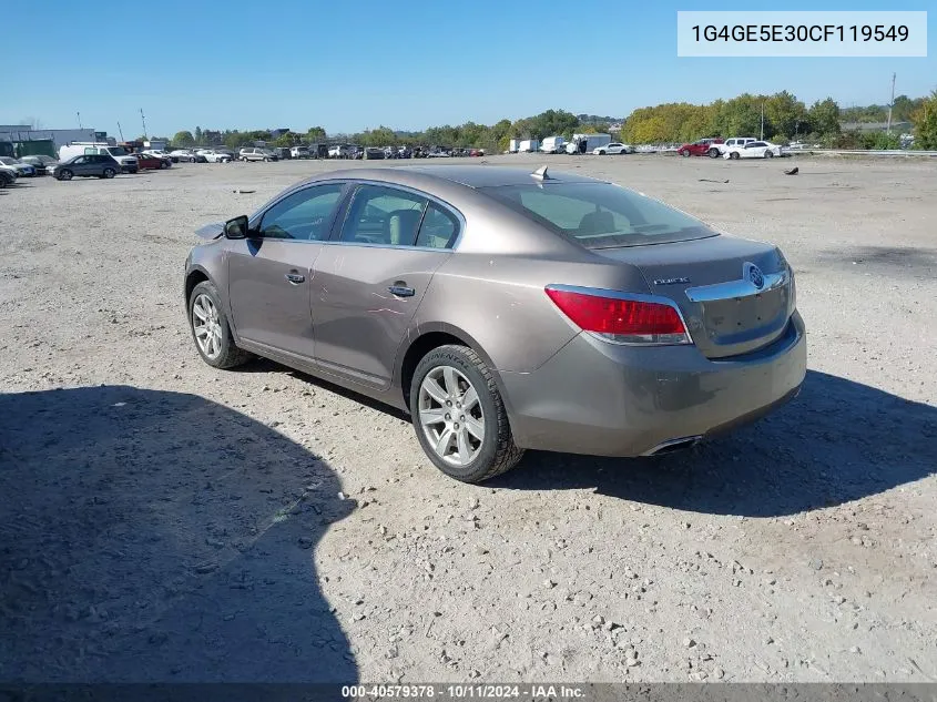 2012 Buick Lacrosse Premium VIN: 1G4GE5E30CF119549 Lot: 40579378