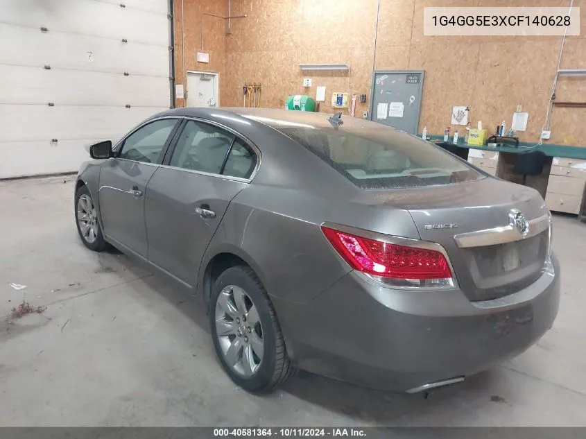 2012 Buick Lacrosse Premium VIN: 1G4GG5E3XCF140628 Lot: 40581364