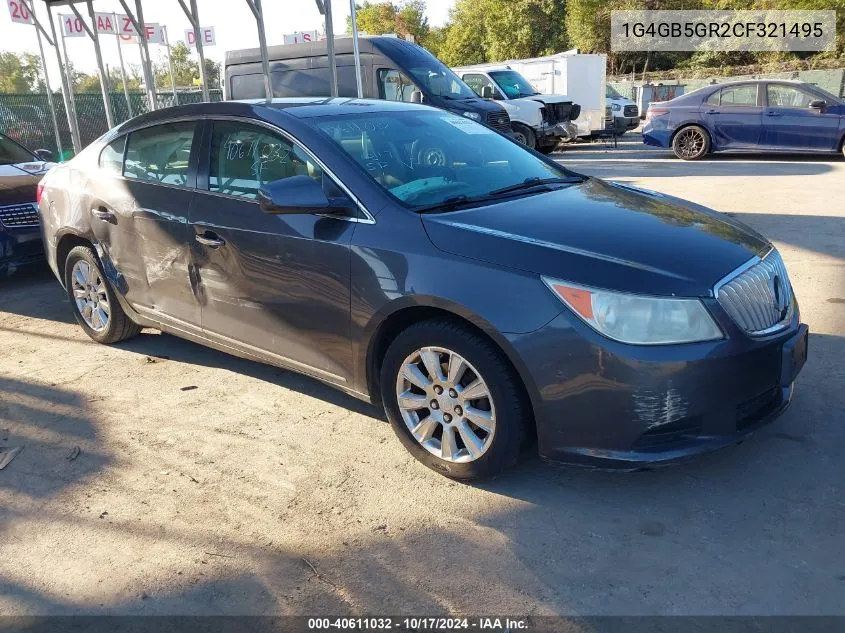 2012 Buick Lacrosse Convenience Group VIN: 1G4GB5GR2CF321495 Lot: 40611032